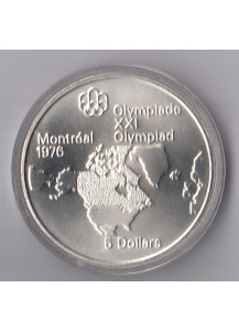 1976 - CANADA XXI Olimpiade 5 Dollari 1° Serie motivi geografici Fdc